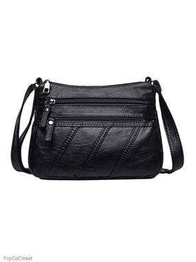 PU Leather Waterproof Crossbody Messenger Shoulder Bag for Women